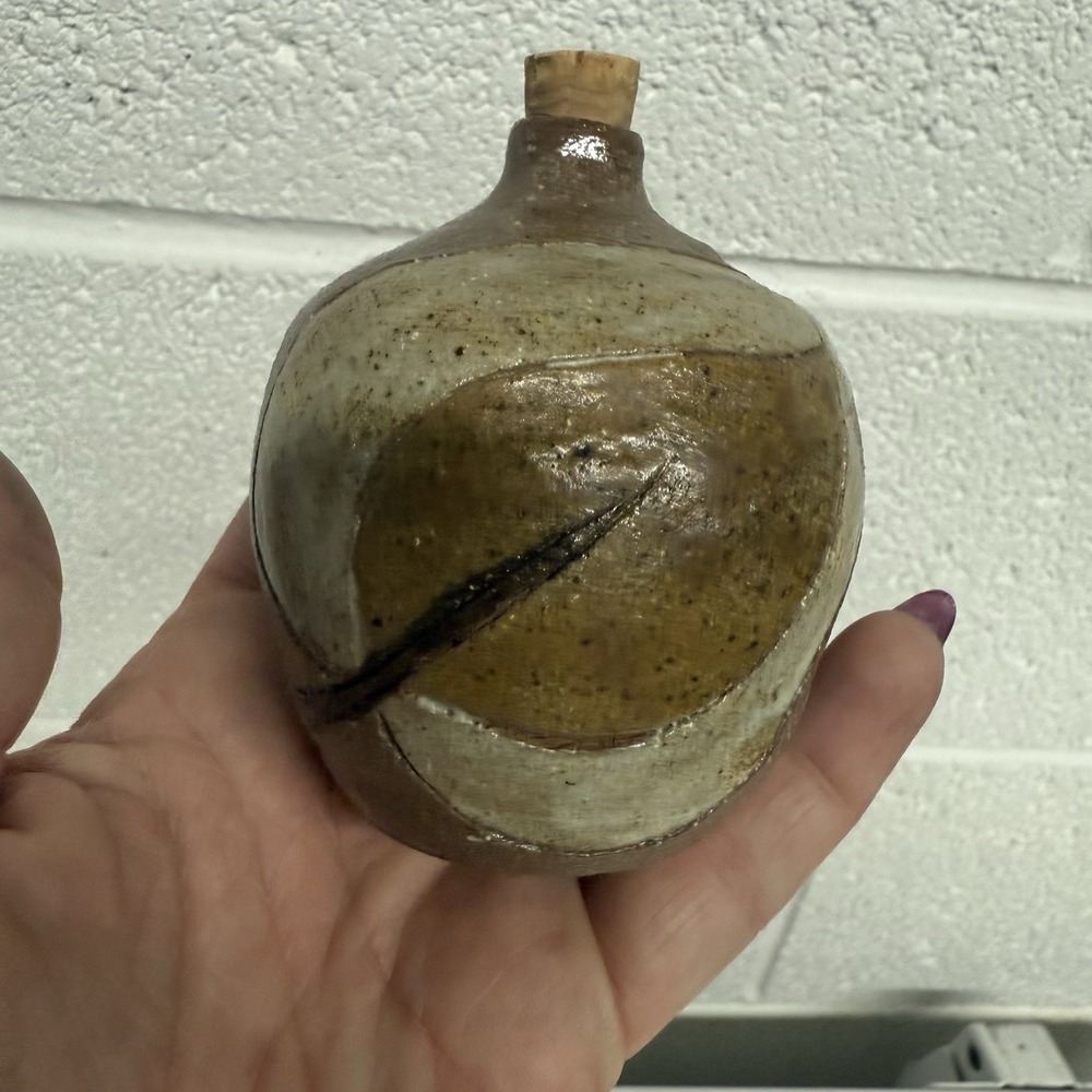 VTG Mini Studio Pottery Jug With Cork‎